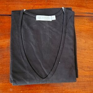 NWT Sunspel Men's black V-neck short sleeve t-shirt t-shirt  sz. M